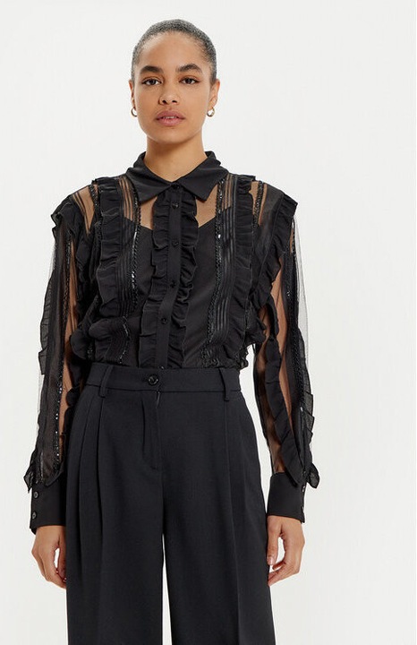 Дамска риза Access Fashion, 304937804, Полиестер, Черна, Черен, M