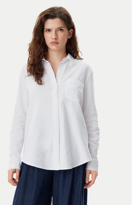 Női ing, Gap, 305290816, Len/Pamut, Fehér, Fehér