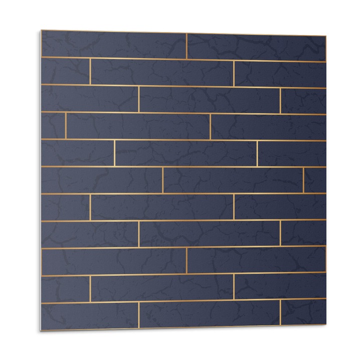 Öntapadó csempék, Wallfluent, Téglafal textúra, Tengerészkék, 20x20x20, 010310410020000033454