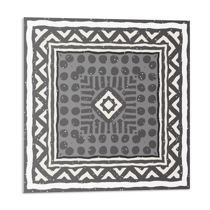 Öntapadó csempék, Wallfluent, Geometrikus minta keretekkel, Szürke, 20x20x20, 010310410020000033357