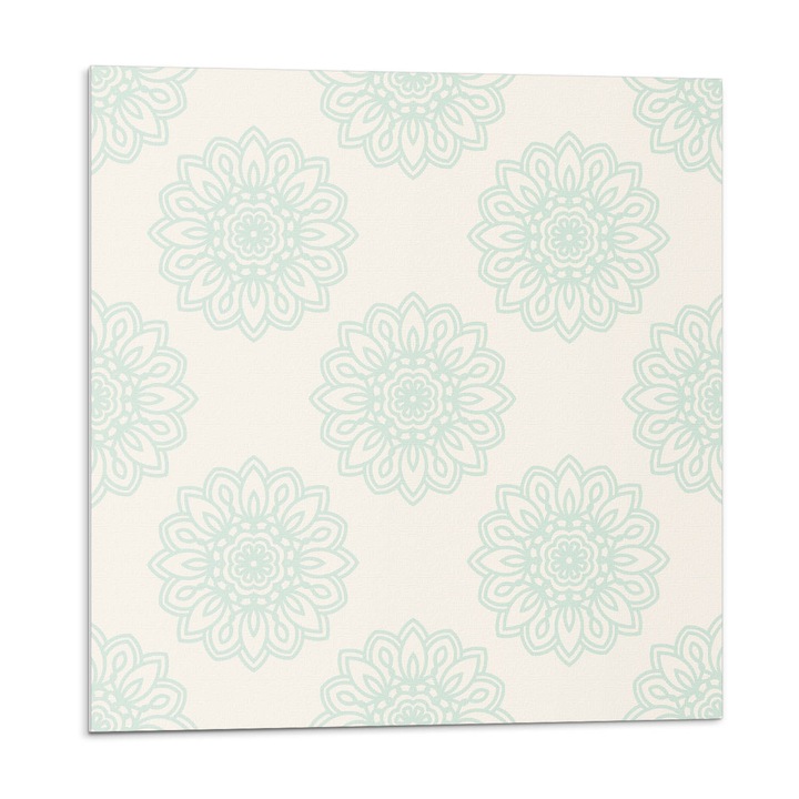 Öntapadó csempék, Wallfluent, Virágmintás háttérrel, Krémszín, 20x20x20, 010310410020000033549