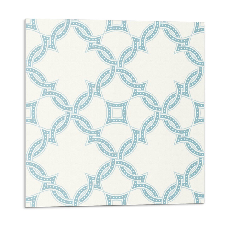 Placi autoadezive, Wallfluent, Modele impletite intr-o grila, Turcoaz, 20x20x20, 010310410020000033551