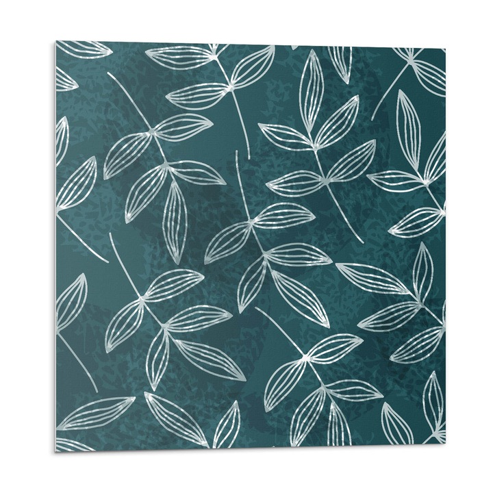 Öntapadó csempék, Wallfluent, Levelek a textúra háttér, Türkiz, 20x20x20, 010310410020000033462