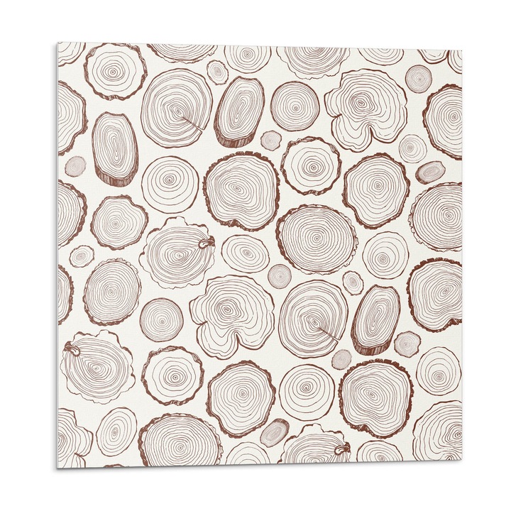 Öntapadó dekoratív panel, Wallfluent, Fatörzsminták a háttérben, Barna, 4x50x50, 010310410040000276210