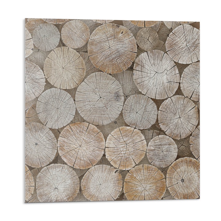 Placi autoadezive, Wallfluent, Granule de lemn in colectie, Bej, 9x30x30, 010310410010000276169