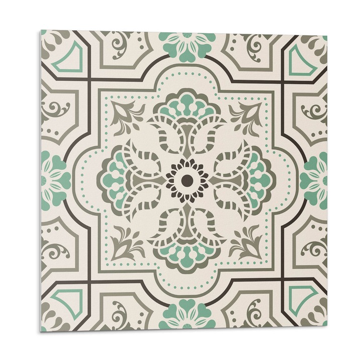 Panou vinil decorativ, Wallfluent, Model cu motive geometrice, Bej, 4x50x50, 010310410040000276732