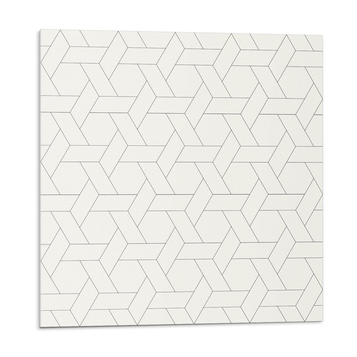 Panou vinil decorativ, Wallfluent, Model geometric hexagonal, Cremos, 4x50x50, 010310410040000276786