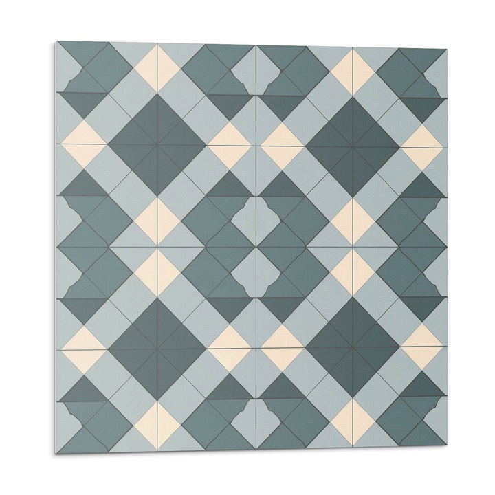 Öntapadó dekoratív panel, Wallfluent, Geometrikus gyémánt minta, Szürke, 4x50x50, 010310410040000282971