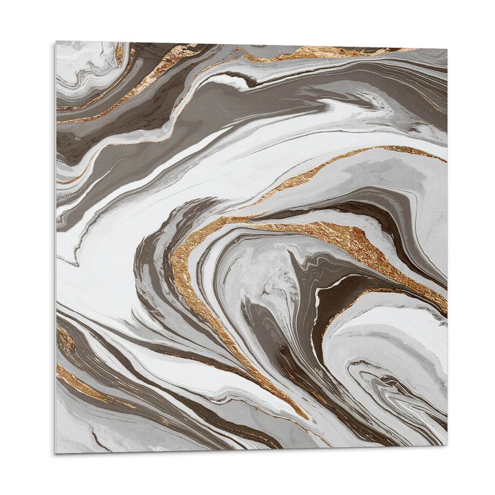 Placi autoadezive, Wallfluent, Valuri de modele abstracte, Gri, 9x30x30, 010310410010000281912