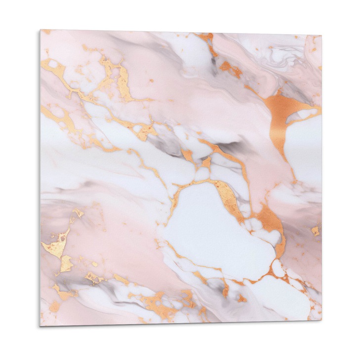 Öntapadó dekoratív panel, Wallfluent, Márvány mintás ékezetekkel, Bézs, 4x50x50, 010310410040000276776