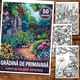 Stresszoldó kifestőkönyv, 50 illusztrációval, Tavaszi kert, 106 oldal, Formátum: A5, Cadouri Legendare Kiadó