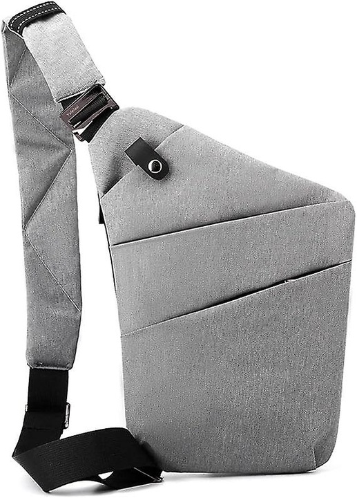 Unisex sporttáska, lopásgátló, vízálló, szürke