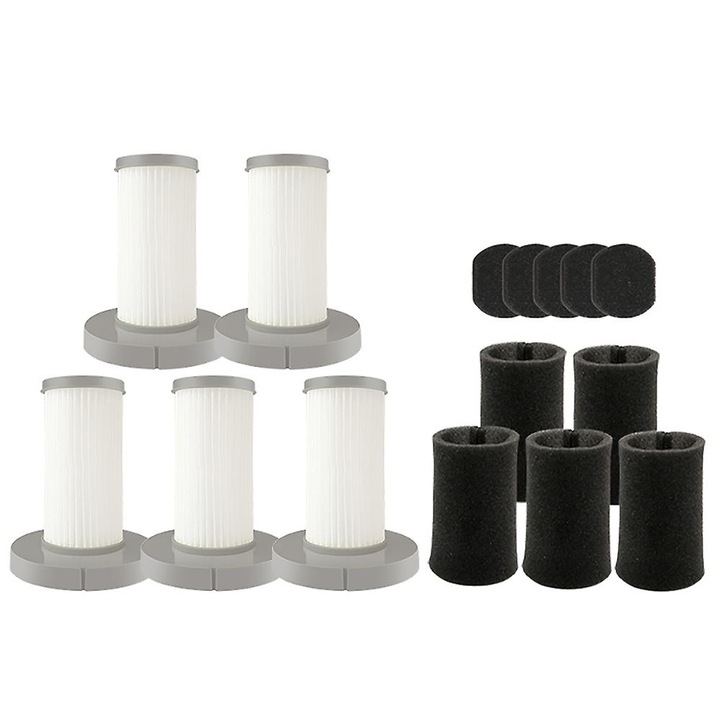 Резервен филтър за прахосмукачка, черно-бял, комплект от 10 броя, съвместим с Deerma DX700 DX700S