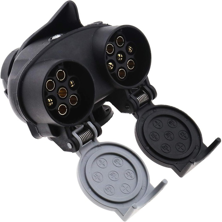 Adaptor 13 pini la 2x7 pini 12N 12S, 12V, impermeabil, pentru remorci