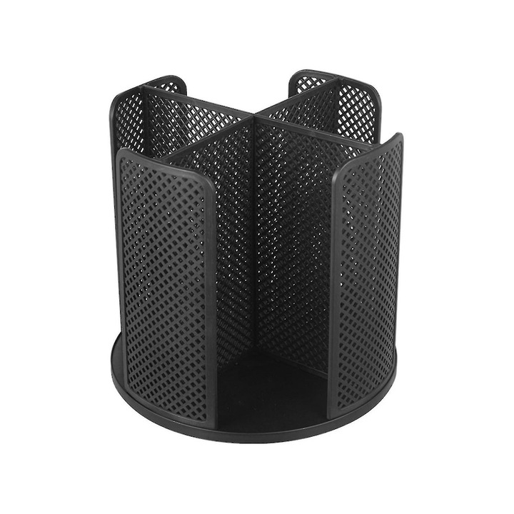 Organizer pentru cupe, 4 compartimente, alb/negru/gri, 22x24x24cm