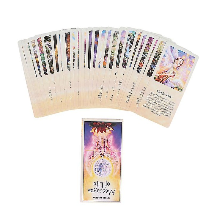 Комплект карти таро оракул, 44 броя, 7x12.5см, митологични символи и природа