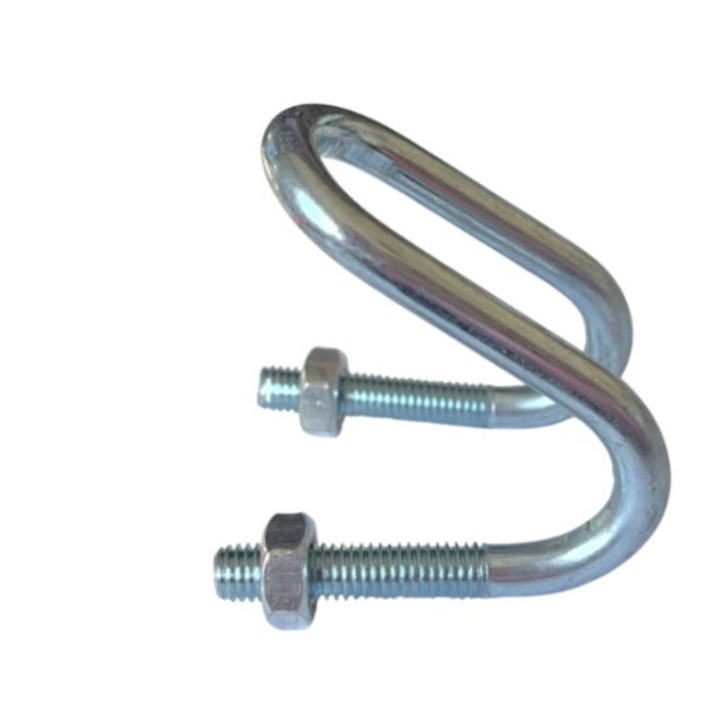 Скоба Mimport отворена кръстата 1/2" x 1/2" сребриста