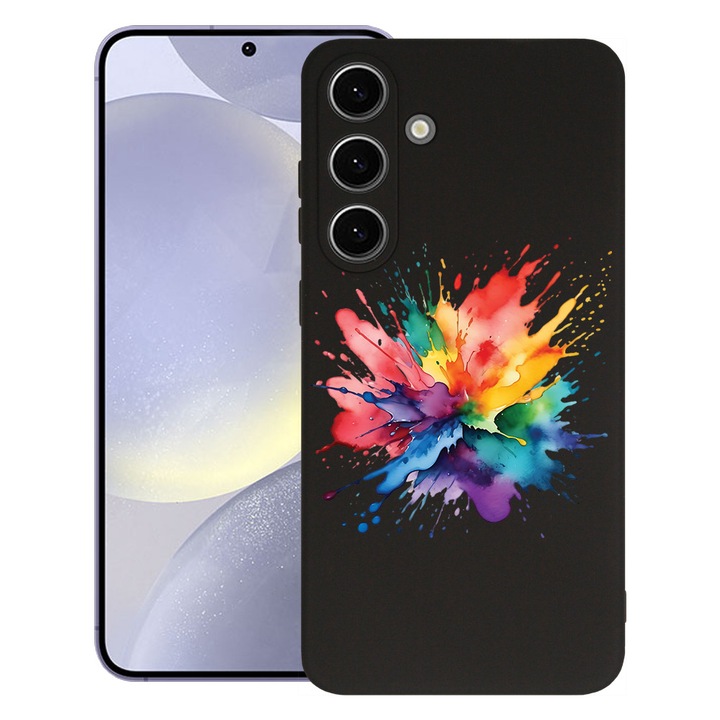 BestCase® Husa pentru Samsung Galaxy S25, Premium Slim Silicon 1.2MM, Color Splash, Microfibra in interior, Antisoc, Protectie camera si ecran, 1938306 PB 1598