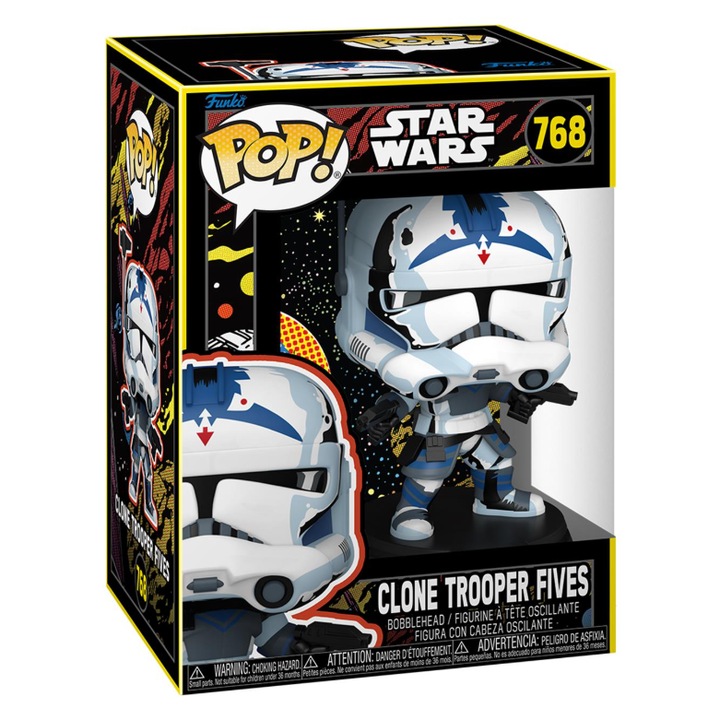 Фигурка Funko POP, Clone Trooper Fives, ретро стил, 10см