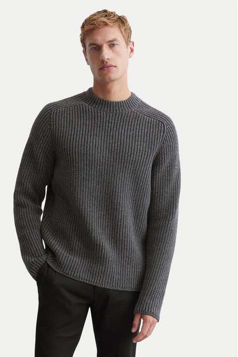 Pulover barbati, Marc O Polo, 304173509, Lana/Bumbac/Poliamida, Gri, Gri