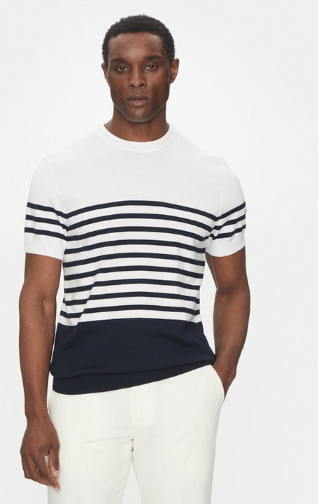 Férfi pulóver, Hechter Paris, 305099983, modál/pamut/poliamid, kék, Kék, L