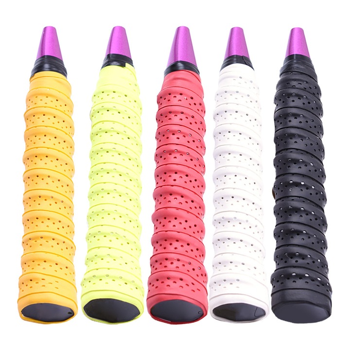 Gripuri overgrip HERUSI set 5 culori perforate absorbante antialunecare