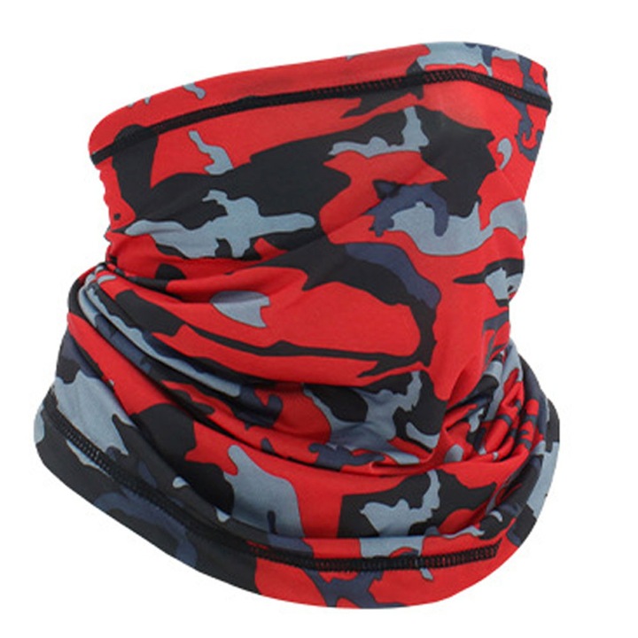 Esarfa sport multifunctionala, Matase, Multicolor, 24 x 42 cm