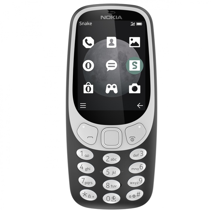 Mobiltelefon Nokia 3310 (2017), 3G, szén