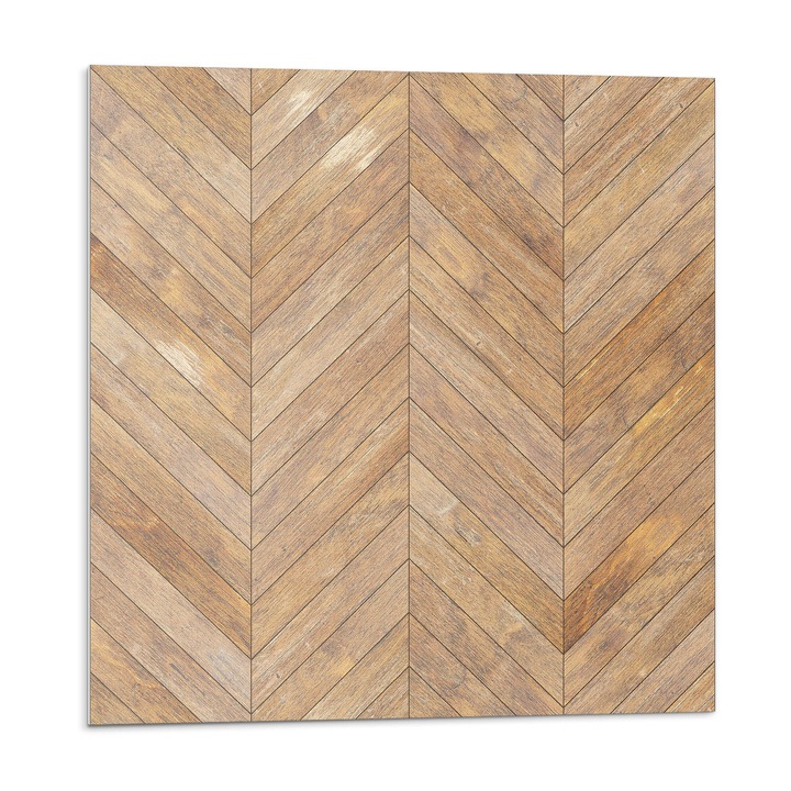 Faianta autocolanta, Wallfluent, Model de tabla in schema, Maro, 9x30x30, 010310410010000033518