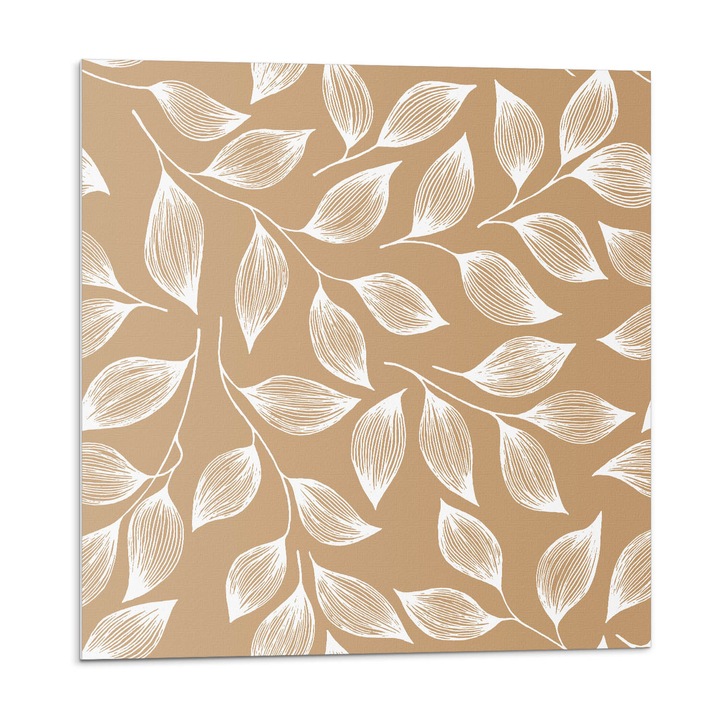 Öntapadó csempék, Wallfluent, Levelek a textúra háttér, Bézs, 20x20x20, 010310410020000033445