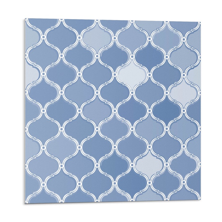 Öntapadó csempék, Wallfluent, Mozaik minta ívek formájában, Kék, 20x20x20, 010310410020000033548