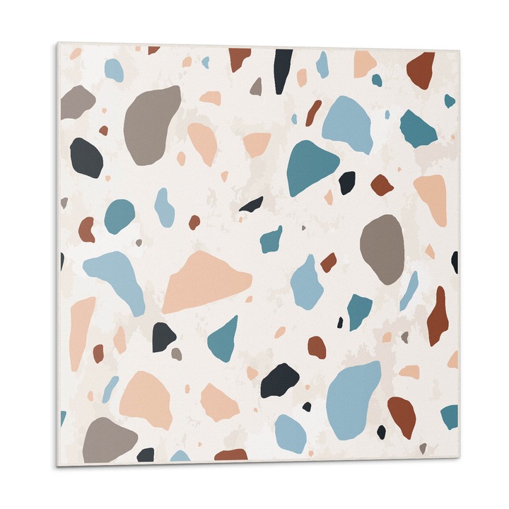 Faianta autocolanta, Wallfluent, Model cu fragmente de pietre, Bej, 9x30x30, 010310410010000077419