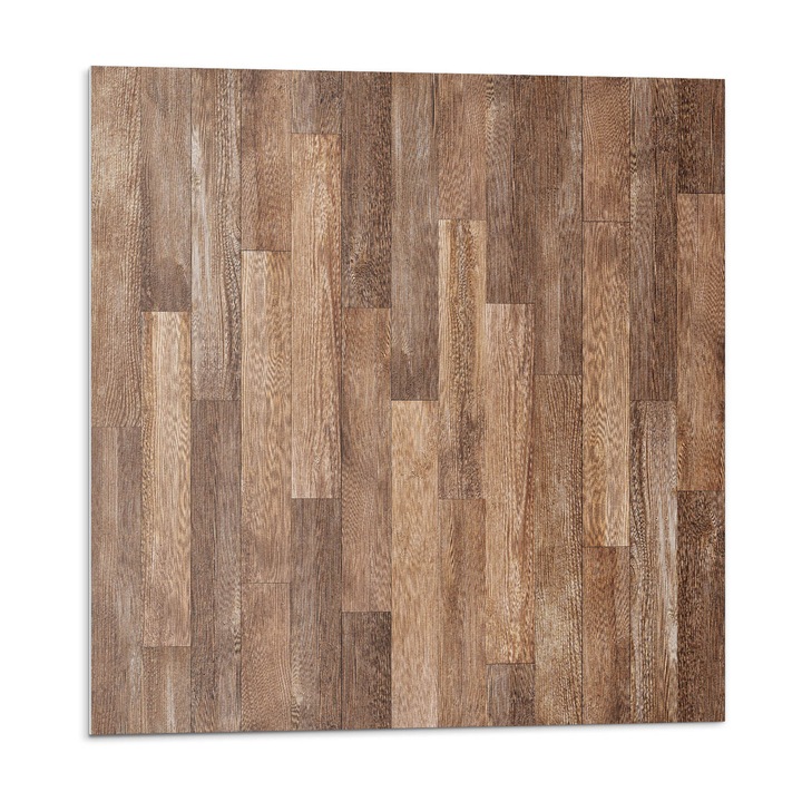 Öntapadó csempék, Wallfluent, Padlódeszka minta, Barna, 9x30x30, 010310410010000033569