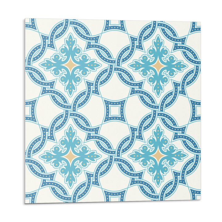 Öntapadó csempék, Wallfluent, arabeszk stílusú minta, Türkiz, 20x20x20, 010310410020000033554