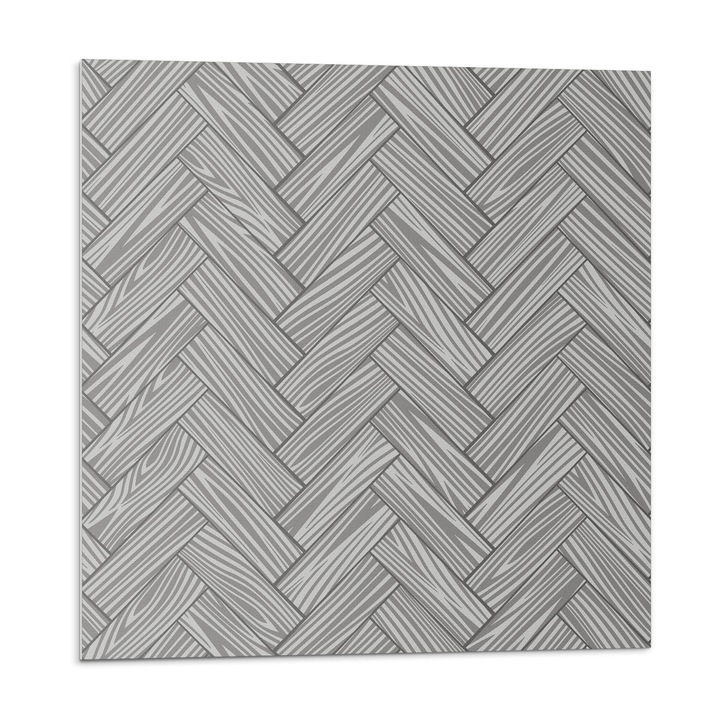 Dekoratív vinil panel, Wallfluent, Fa fonat minta, Szürke, 4x50x50, 010310410040000074192