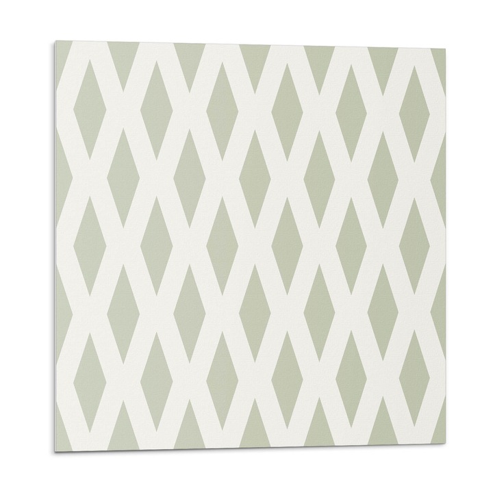 Faianta autocolanta, Wallfluent, Model de diamante intr-o grila, Verde, 20x20x20, 010310410020000033515