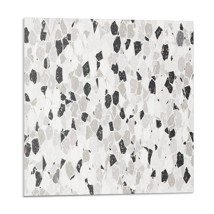 Öntapadó csempék, Wallfluent, Terrakotta mintás kövekkel, Fekete és fehér, 20x20x20, 010310410020000033534