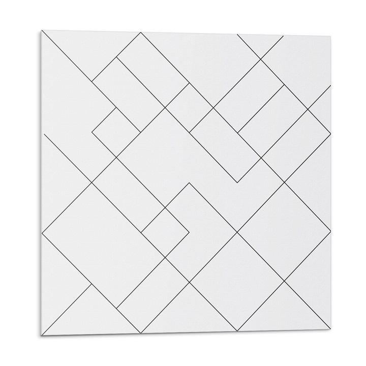 Öntapadó csempék, Wallfluent, Absztrakt vonal minta, Szürke, 20x20x20, 010310410020000276721