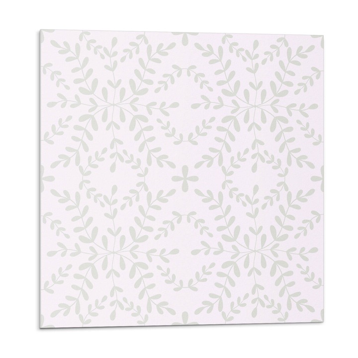 Dekoratív vinil panel, Wallfluent, Finom növényi minta, Szürke, 4x50x50, 010310410040000276743