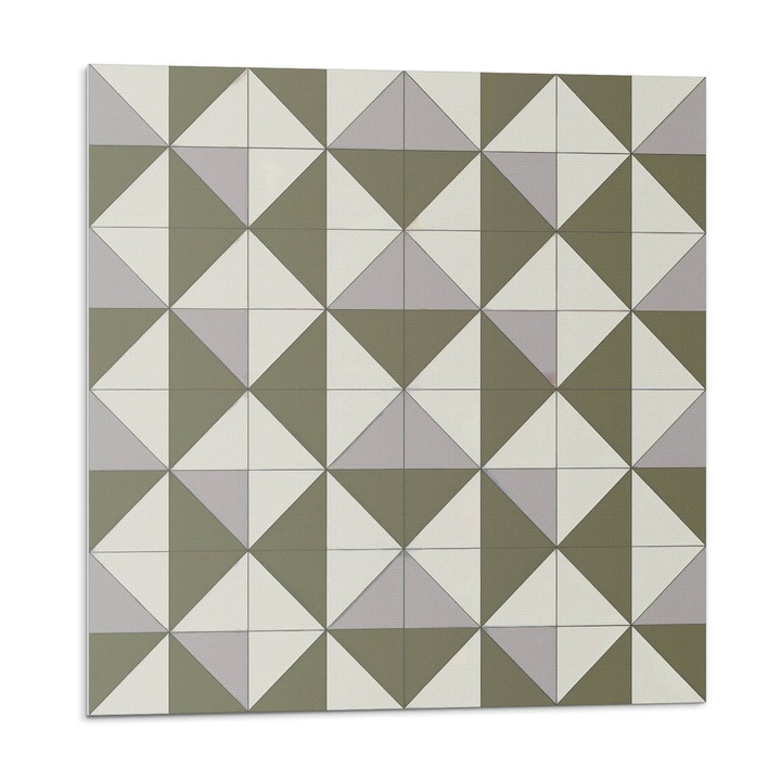 Öntapadó csempék, Wallfluent, Minta geometriai háromszögek, Szürke, 20x20x20, 010310410020000282904