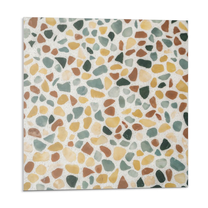 Öntapadó csempék, Wallfluent, Ragasztó mozaik minta, Sárga, 20x20x20, 010310410020000283040