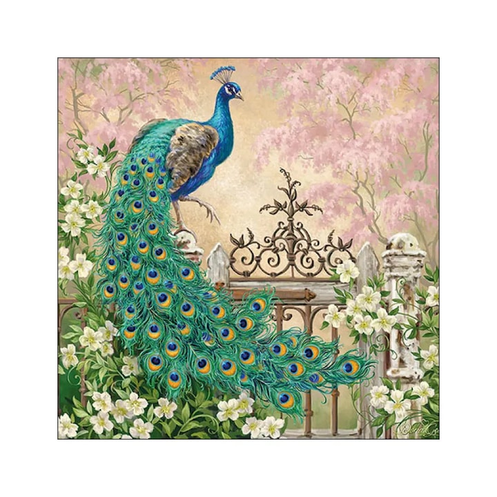 Servetele masa 33x33cm Noble peacock FSC Mix