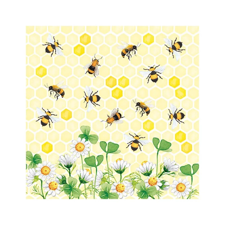 Servetele masa 33x33cm Bees joy FSC Mix