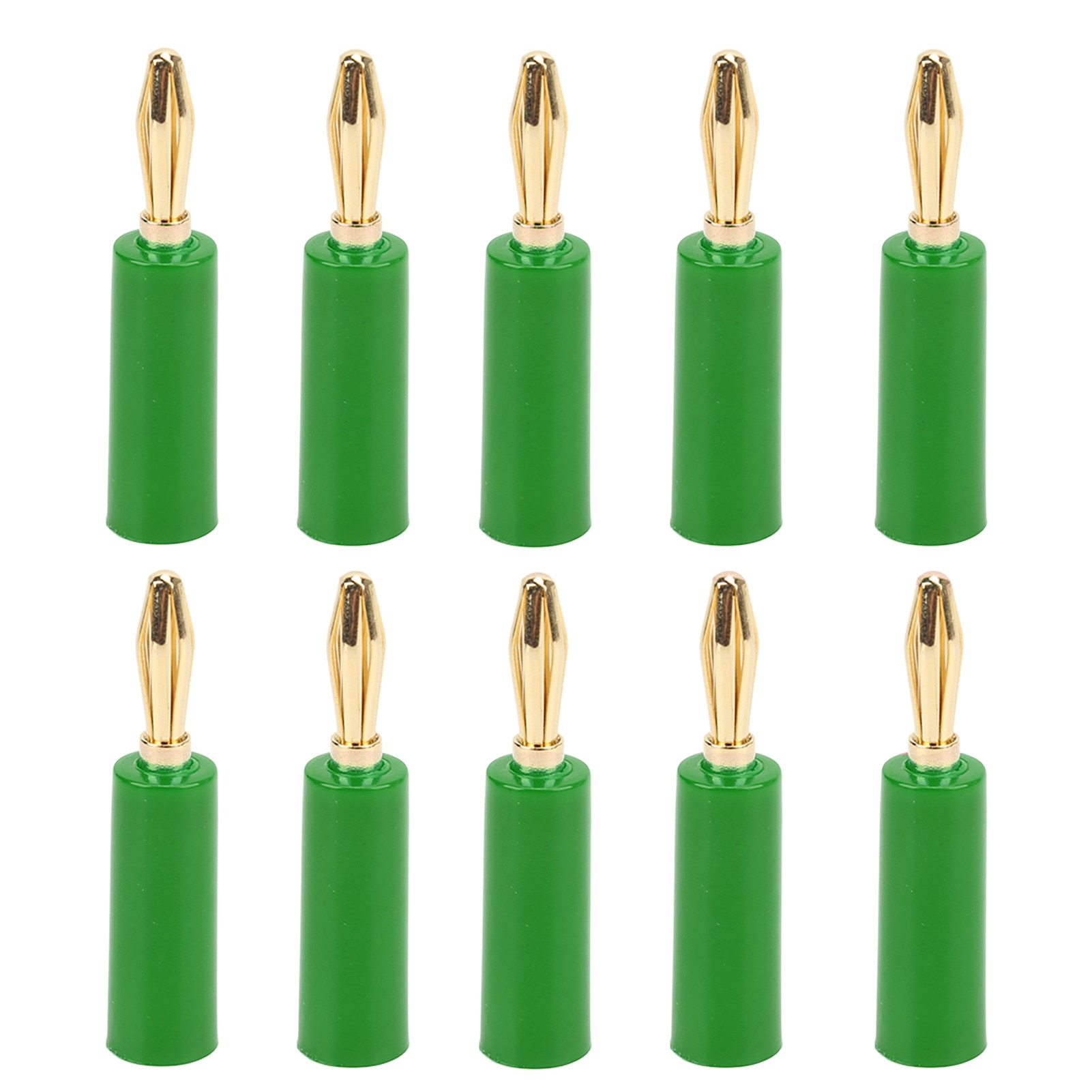 Set 10 Conectori Banana 4mm pentru Echipamente Electronice, 24K