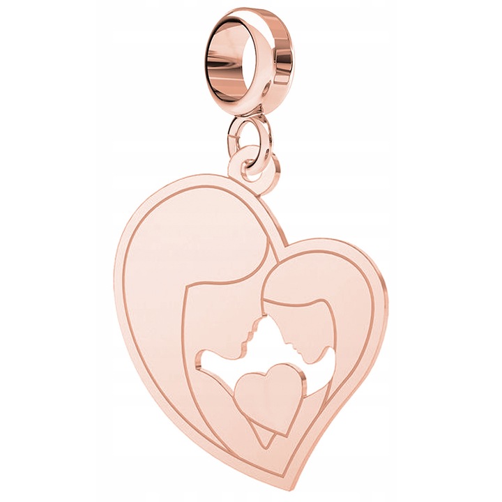 Talisman, Larezo, Mother Daughter Hanging Charms, Argint 925, Pentru Femei, 29 mm, 1 X Pandantiv, 1 X Cutie Bijuterie Premimum, Auriu