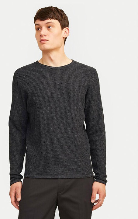 Мъжки пуловер, Jack and Jones, 304514326, Органичен памук/Памук, 2XL INTL, Сив