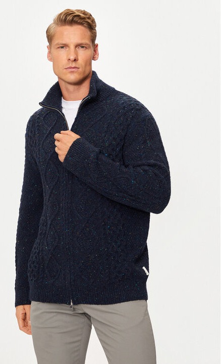 Мъжки кардиган, Gant, 304719875, Вълна/Вълна/Вискоза, Син, Син