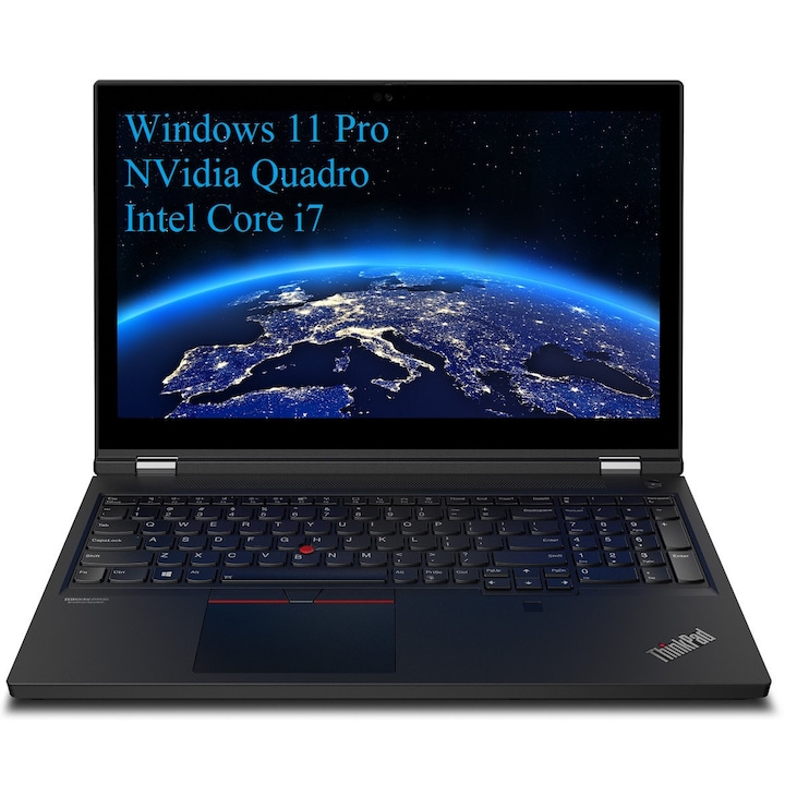 Lenovo ThinkPad P15 Gen 1 (Intel) Laptop, 15.6" FHD IPS, Intel Core I7-10750H, 64 GB DDR5, 2 x 512 GB SSD m2 PCIe, NVIDIA Quadro T1000 4GB GDDR6, Windows 11 Pro, Fekete