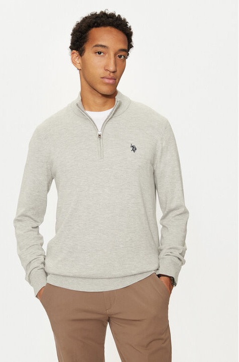Férfi pulóver, US Polo Assn., 304796678, pamut/viszkóz, 2XL INTL, szürke
