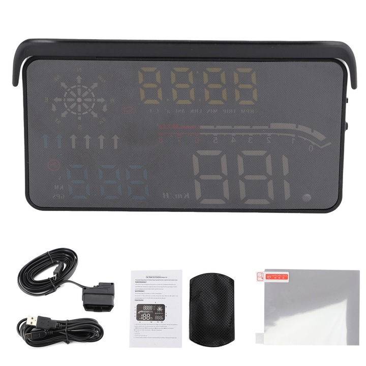 Univerzális head-up kijelző OBD2+GPS, több funkció, riasztó